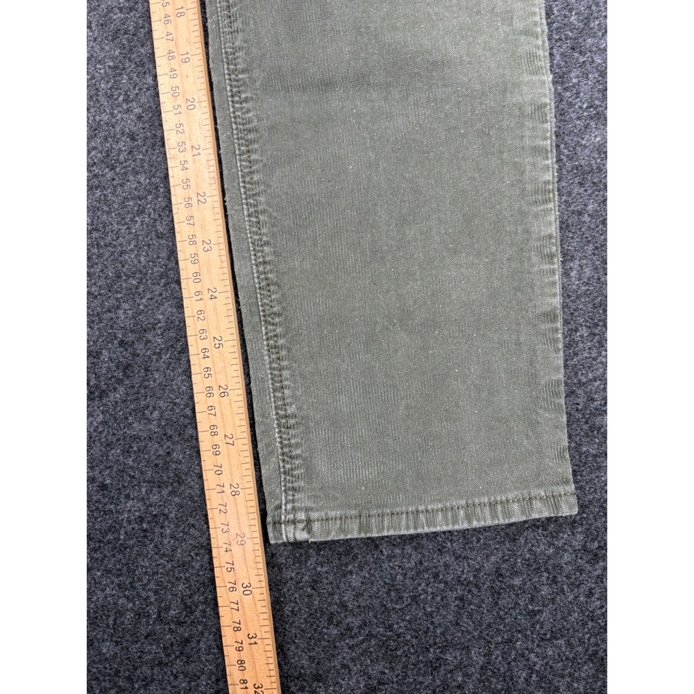 American Eagle Olive Green Corduroy Stretch Straight Leg Pants Womens 000 Reg - Picture 7 of 9